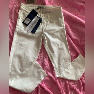 NWT LIU-JO Jeans White Denim Size 27 Lace Detail